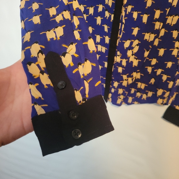 Maeve Penguin Patterned Button-Up Shirt - Picture 8 of 16